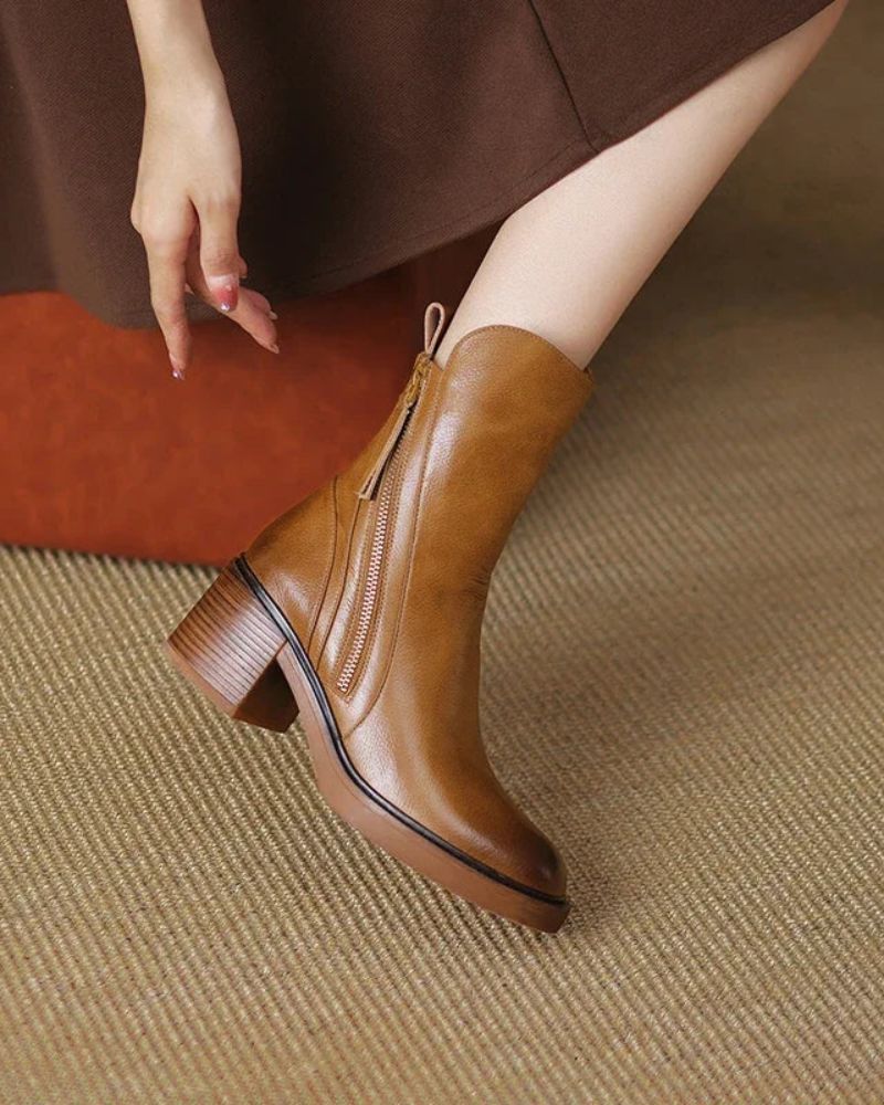 Garciel | Leather Ankle Boots