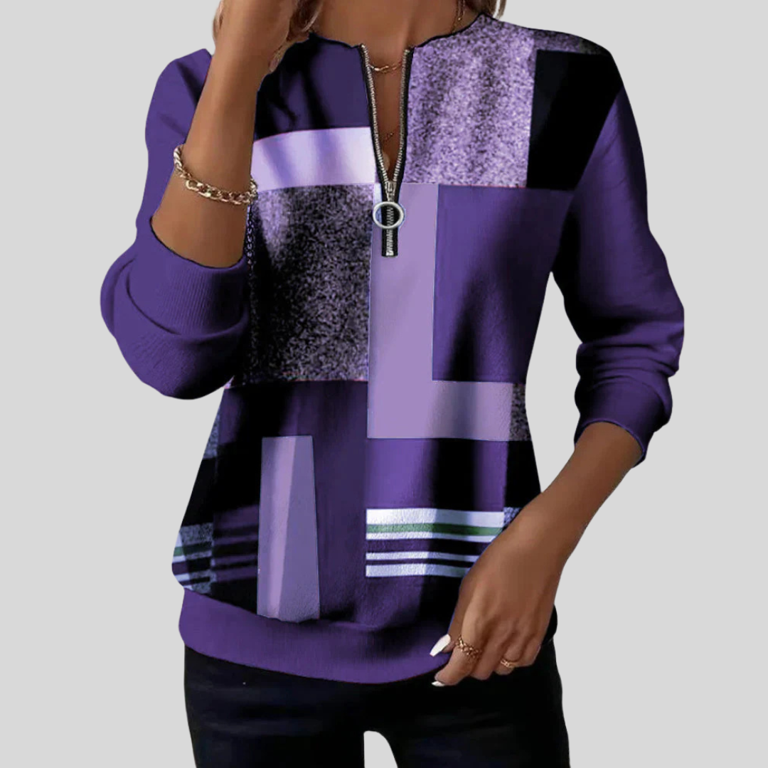 Velstine | Knitted Zip-Up Sweater