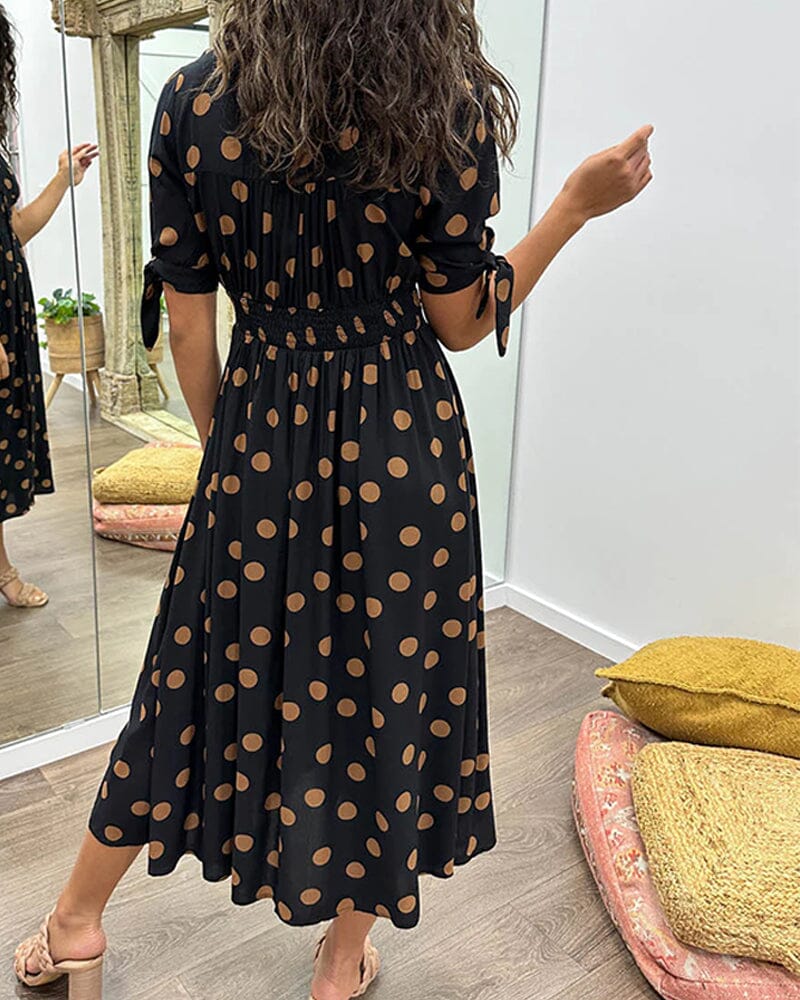 Melanie | Polka Wrap Around Dress