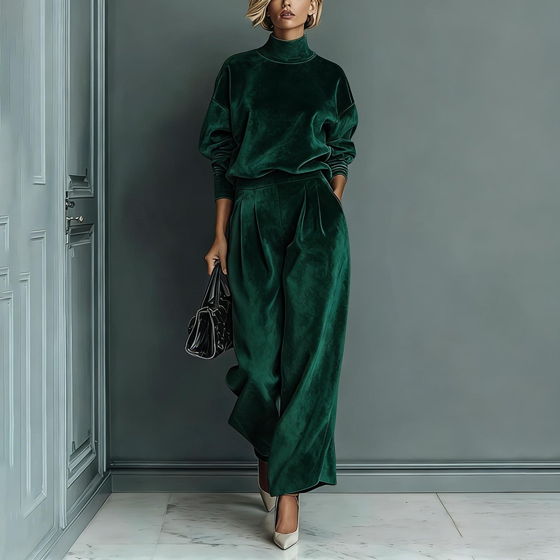 Dark green velvet / 2XL