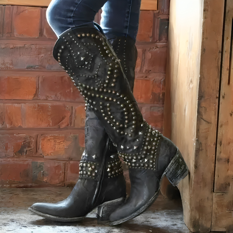 Jessica | Western Knee-High Boots
