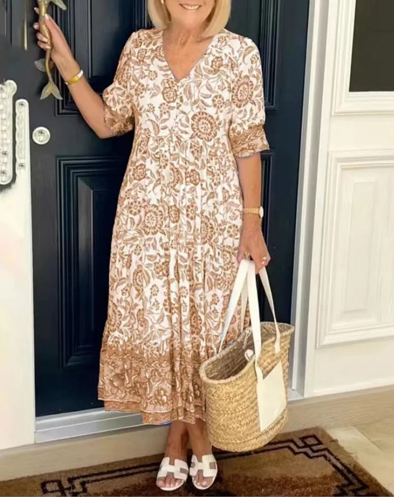 Catherine | Elegant Floral Maxi Dress