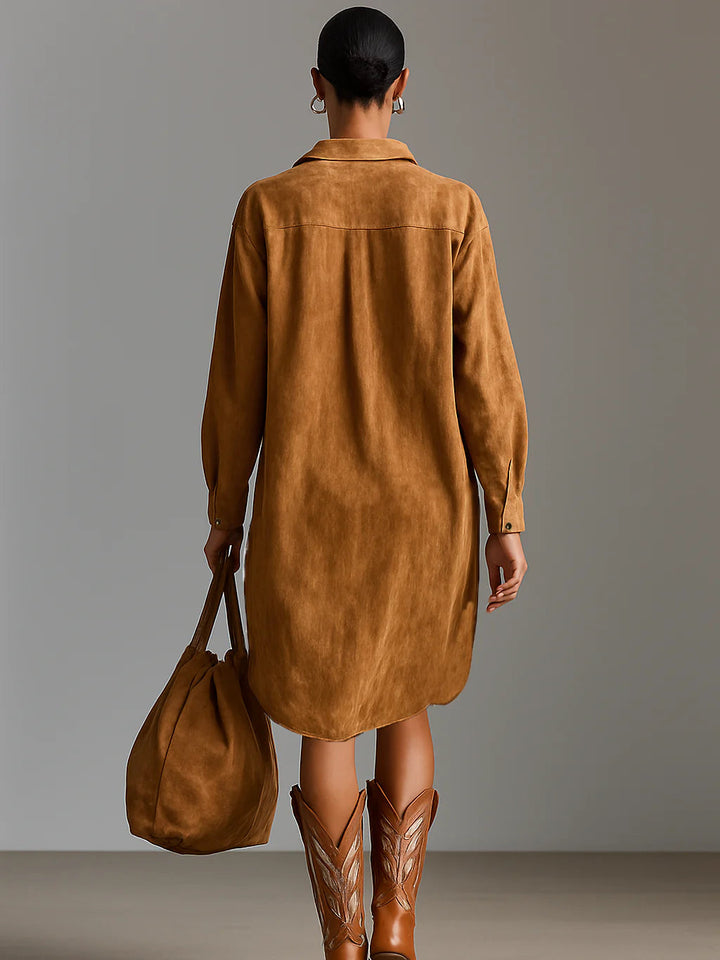 Elodie | V-Neck Long-Sleeved Midi Dress