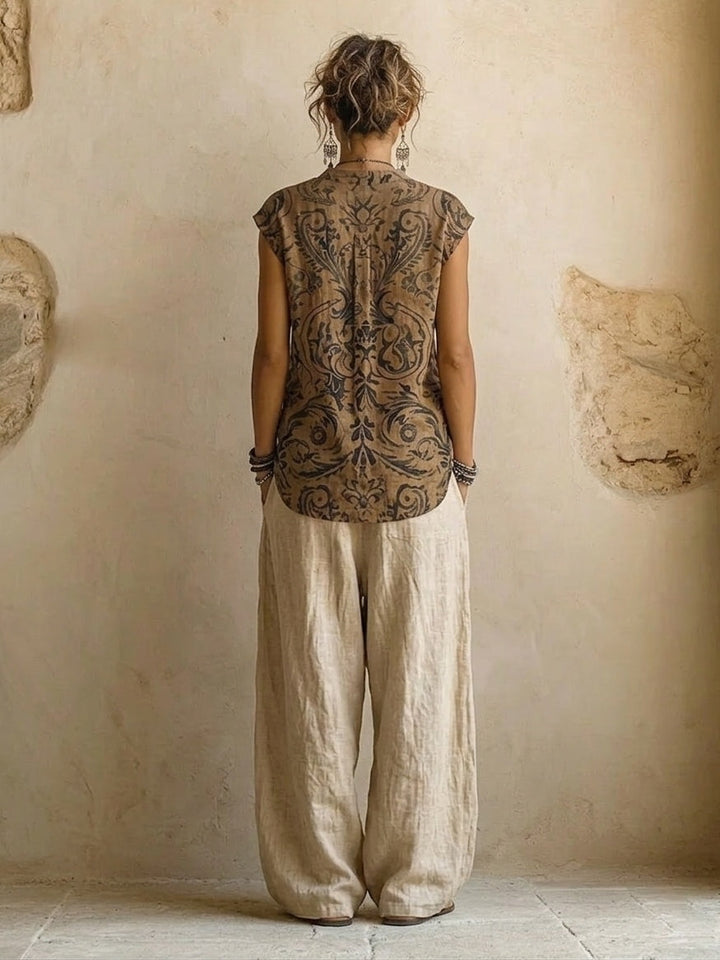 Louisa | Natural 3-Piece Set™ - Premium Cotton and Linen Blend