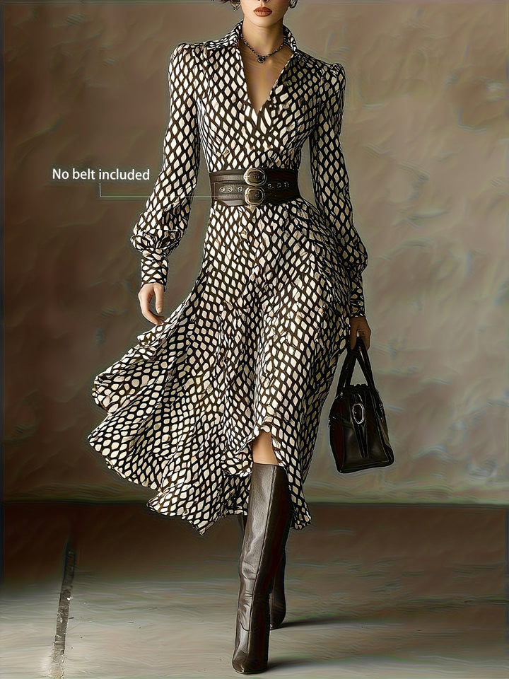 Lizzy | Vintage Rhombus Print Dress