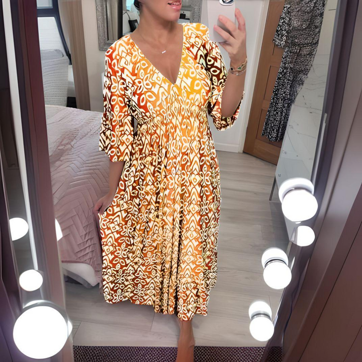 Lilliana | Boho Printed Maxi Dress